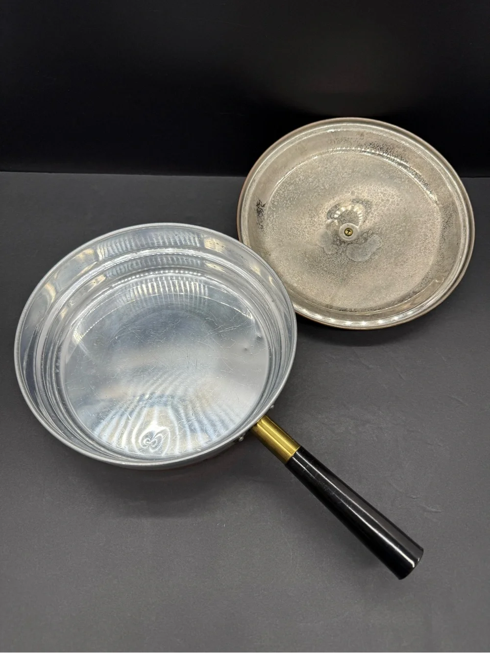 COPPER Douro CHAFING SERVING WARMING DOUBLE POT PAN Benjamin & Medwin Vintage